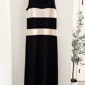 LNA Black and White Sheath Maxi Dress for Cocktail